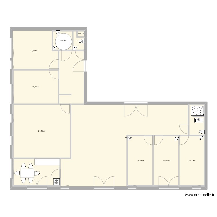 TEST 5 BOX V1. Plan de 11 pièces et 199 m2