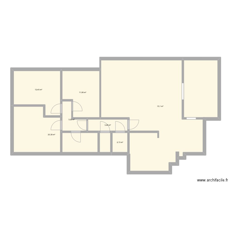 PLAN JR. Plan de 7 pièces et 123 m2