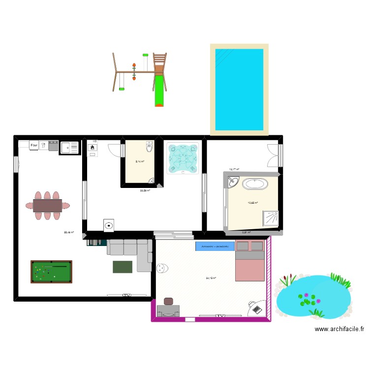 MA MAISON. Plan de 7 pièces et 153 m2