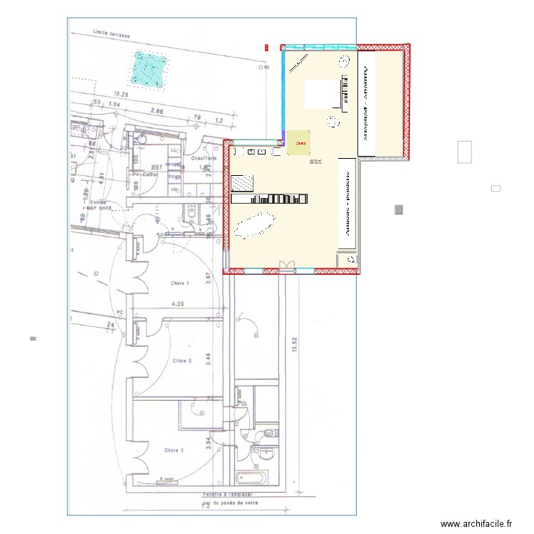 Essai03. Plan de 1 pièce et 84 m2