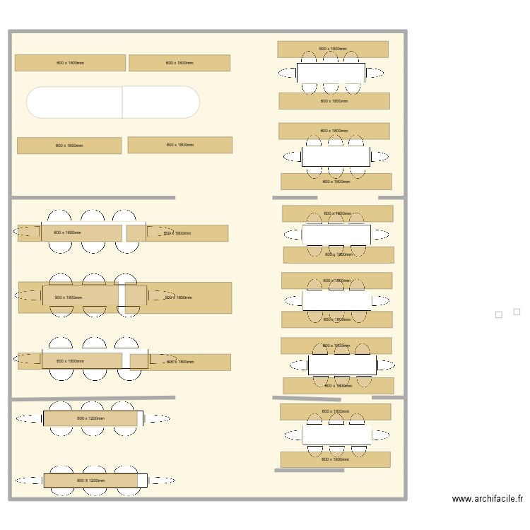 CNC. Plan de 1 pièce et 1830 m2