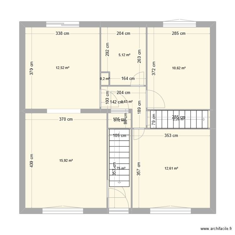 tulipes. Plan de 10 pièces et 66 m2