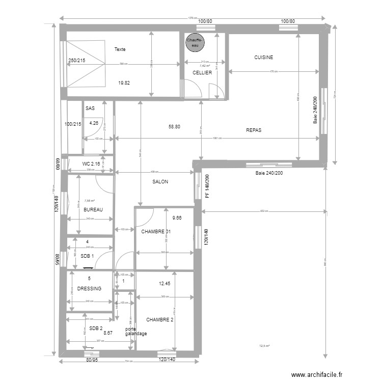 mas cote 1. Plan de 0 pièce et 0 m2