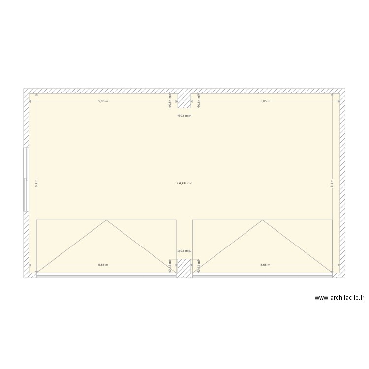 Pruines RDC. Plan de 0 pièce et 0 m2