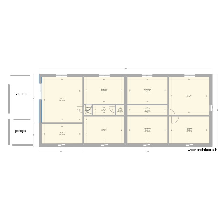 2 villas de 3 chambres b. Plan de 0 pièce et 0 m2