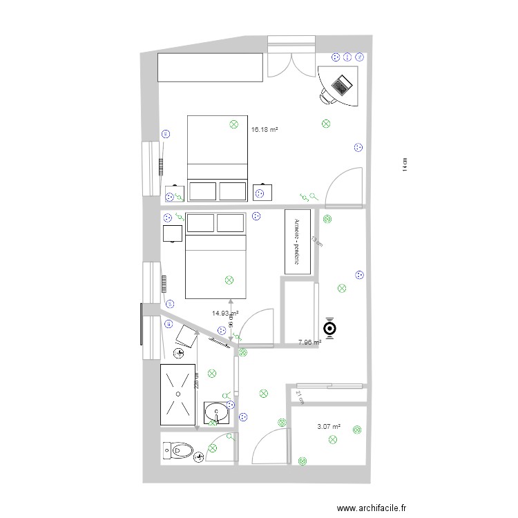 ETAGE ANNE LISE. Plan de 0 pièce et 0 m2