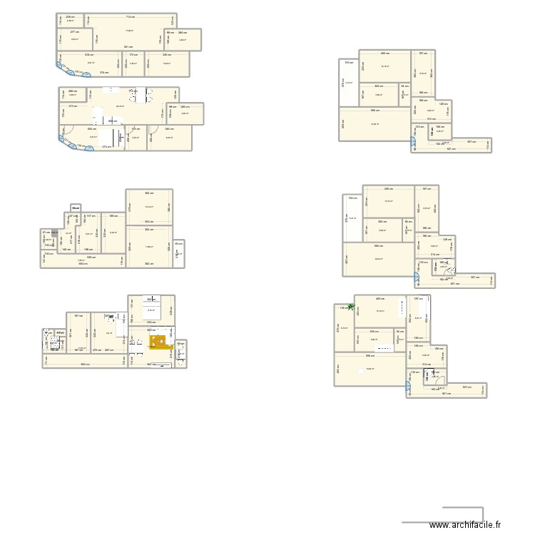 Antonio Ricardos. Plan de 57 pièces et 382 m2