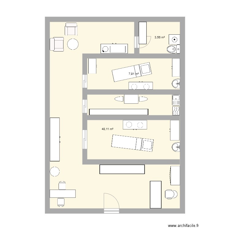 bac fini. Plan de 0 pièce et 0 m2