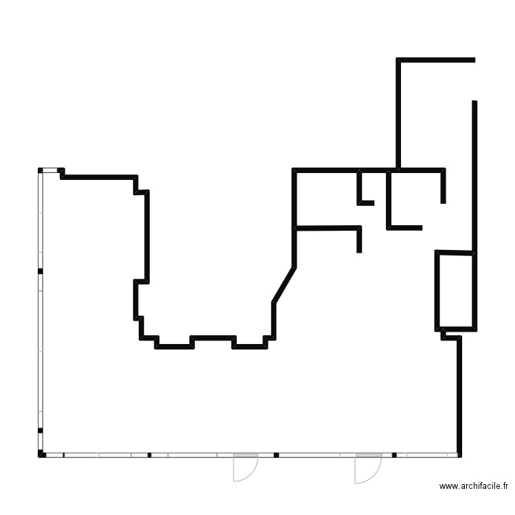 Local 110. Plan de 1 pièce et 1 m2