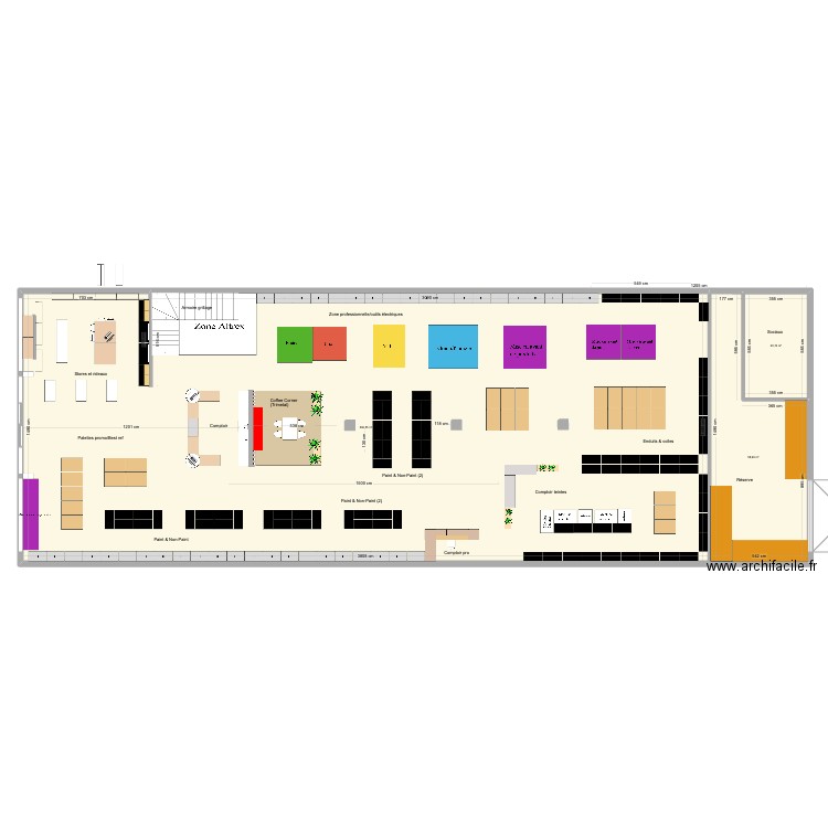 Proshop-Gembloux-v2. Plan de 8 pièces et 907 m2