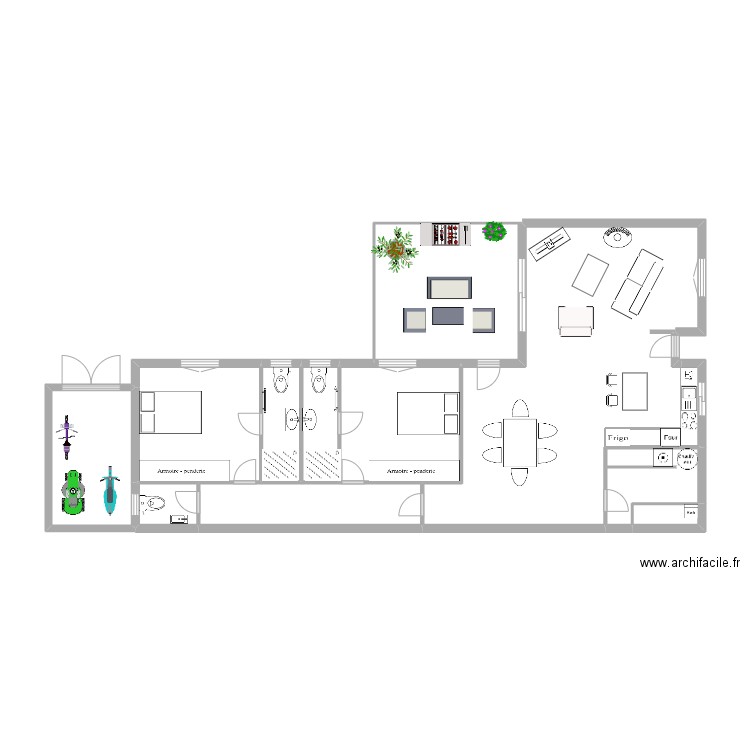 plan Meyer Thierry. Plan de 12 pièces et 60 m2