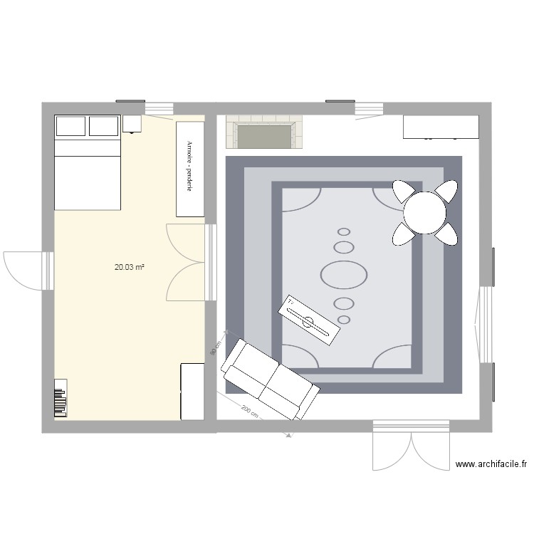 plan chambre salon . Plan de 0 pièce et 0 m2