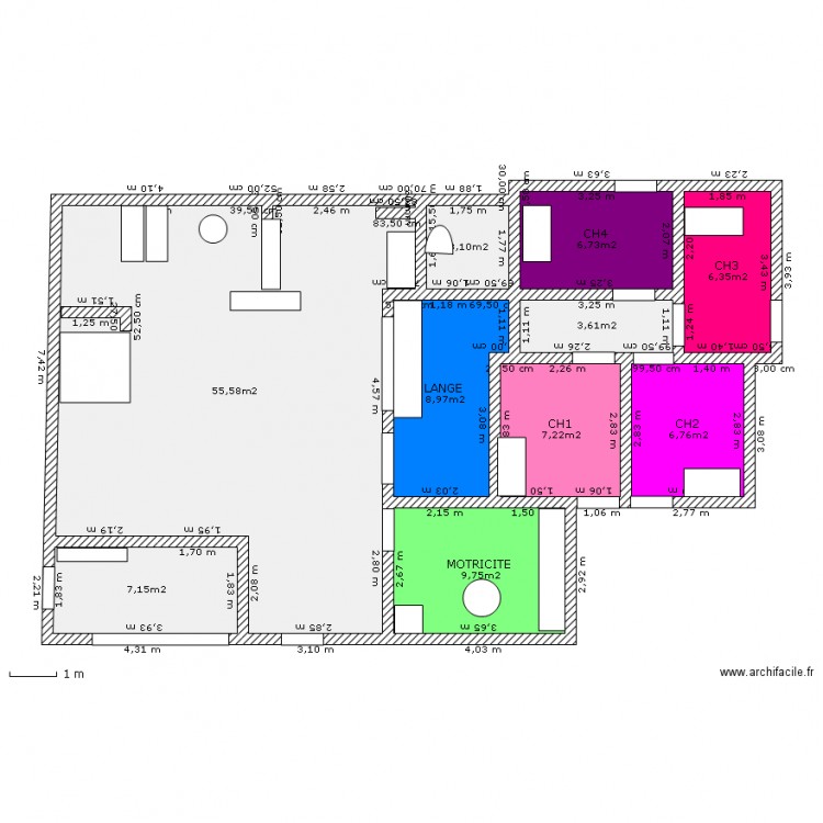 crèche. Plan de 0 pièce et 0 m2