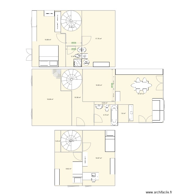 rafour. Plan de 0 pièce et 0 m2