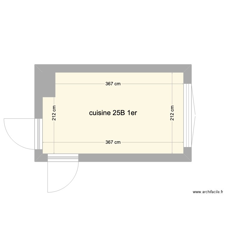 cuisine 25B 1ER. Plan de 0 pièce et 0 m2