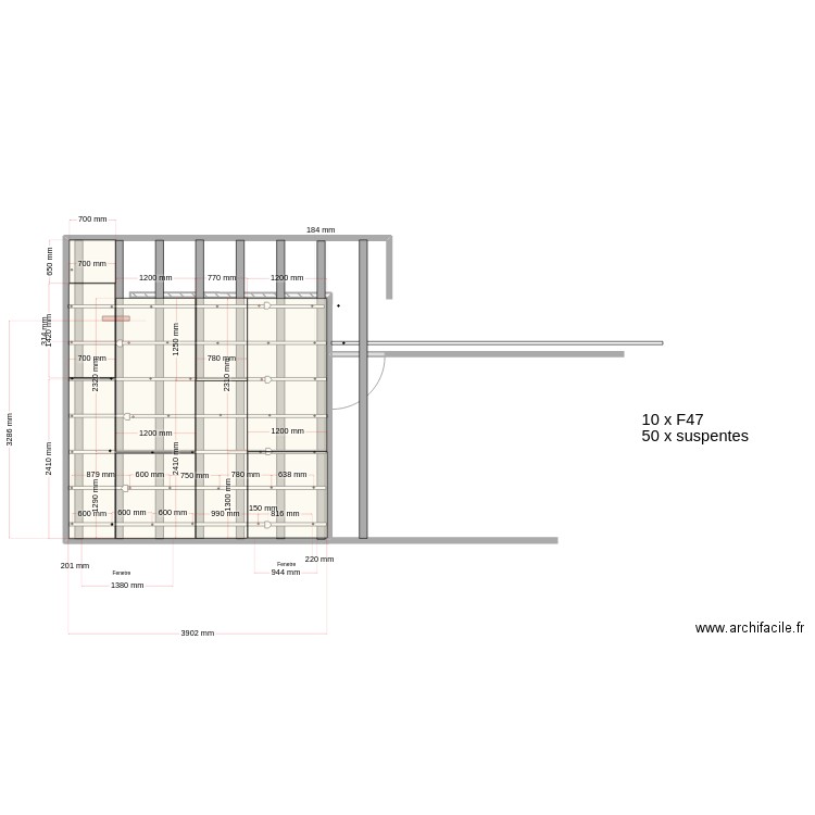 PlafondCuisine. Plan de 0 pièce et 0 m2