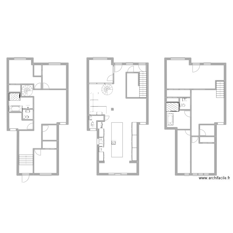 Duplex Québec. Plan de 0 pièce et 0 m2