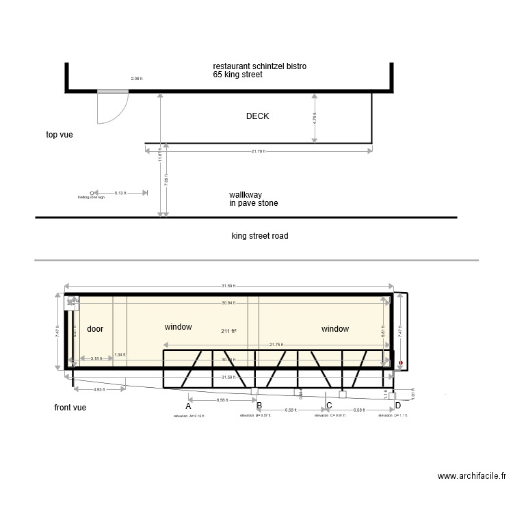 deck 65 king street. Plan de 0 pièce et 0 m2