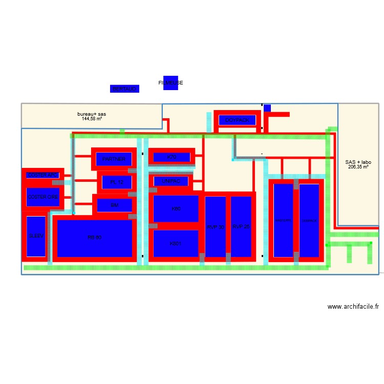 Plan 3. Plan de 3 pièces et -1754 m2