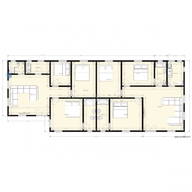 Appartements. Plan de 0 pièce et 0 m2