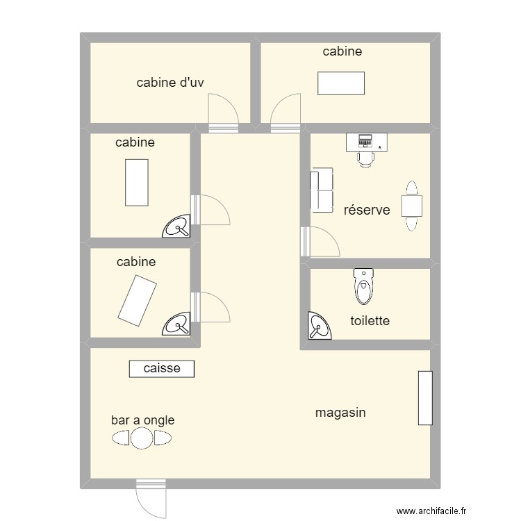 autour d'elles. Plan de 7 pièces et 98 m2