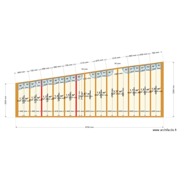 coupe AR aire de stationnement & Bucher. Plan de 0 pièce et 0 m2