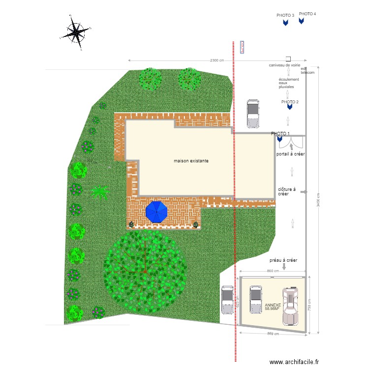 plan de masse. Plan de 0 pièce et 0 m2