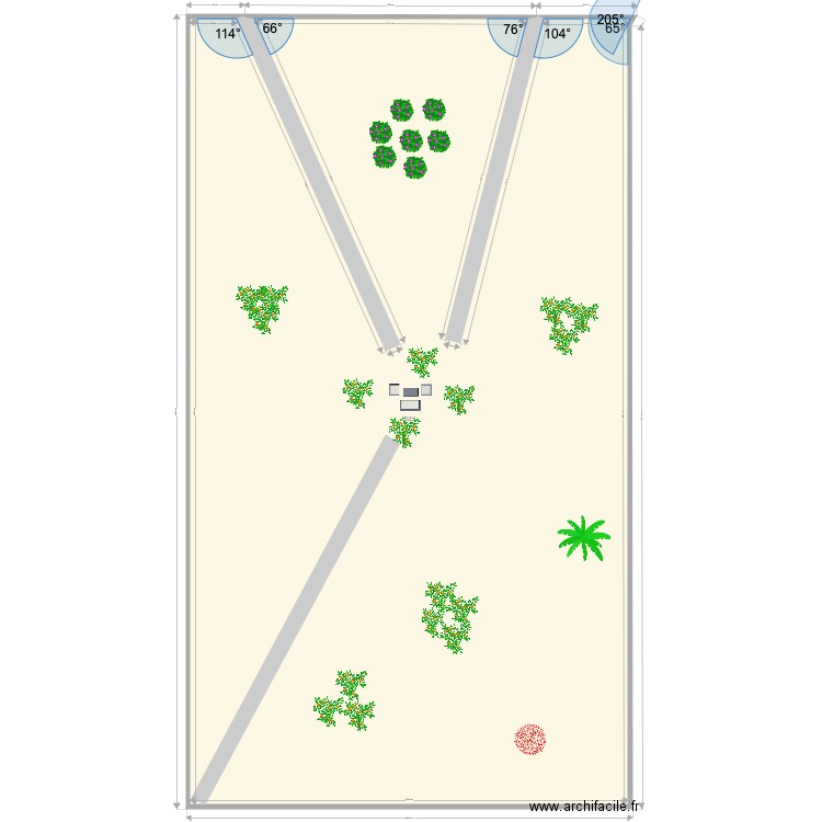 Jardin arrière. Plan de 0 pièce et 0 m2