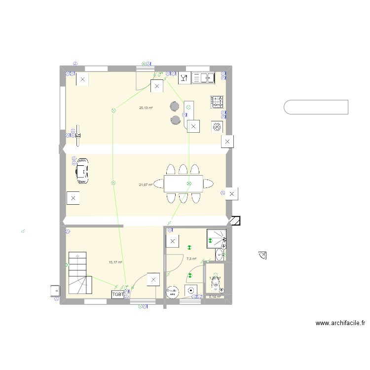 2023-07-19 - étable . Plan de 11 pièces et 126 m2