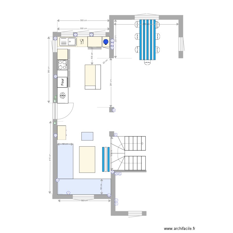 BLOC SALLE A MANGER SALON 4. Plan de 0 pièce et 0 m2