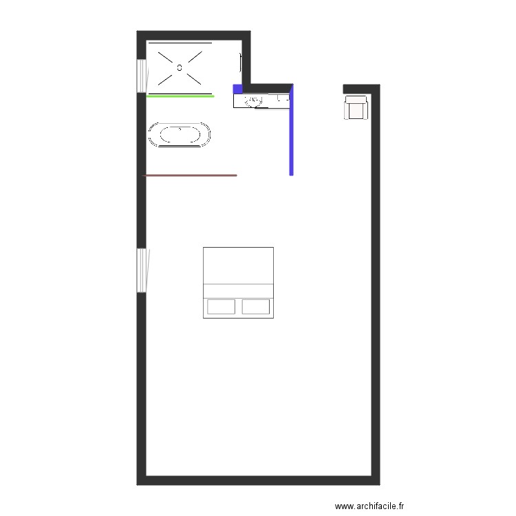 Chambre. Plan de 0 pièce et 0 m2