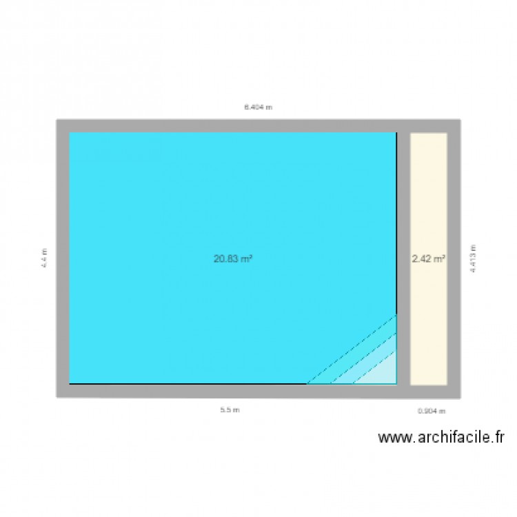 piscine. Plan de 0 pièce et 0 m2