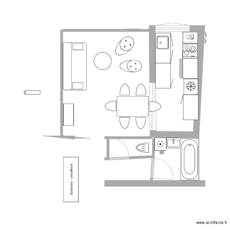 Cuisine. Plan de 0 pièce et 0 m2