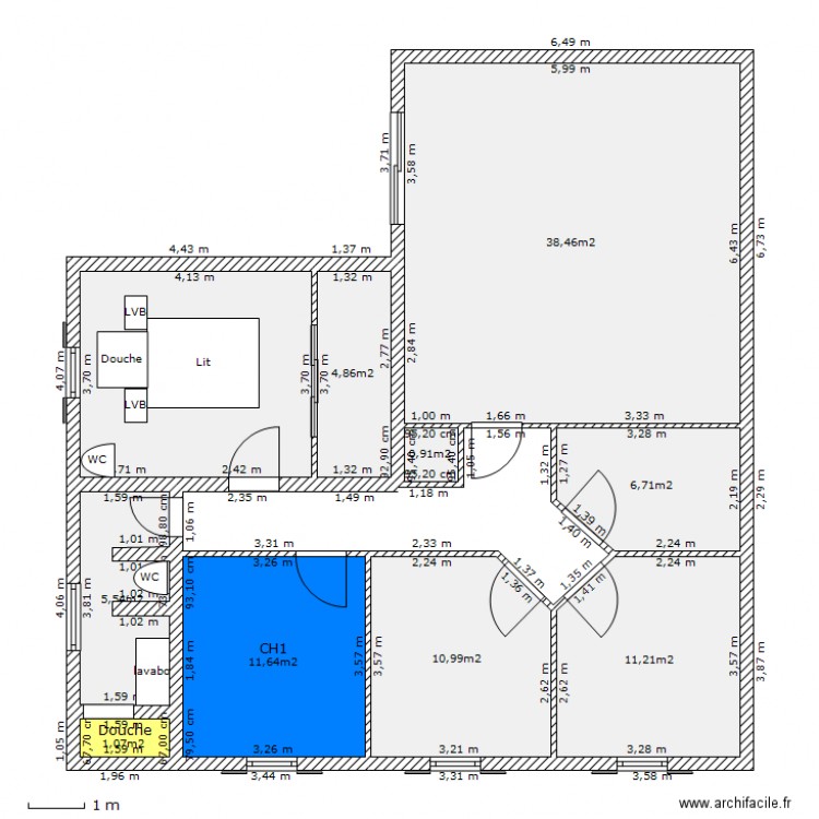 maison. Plan de 0 pièce et 0 m2