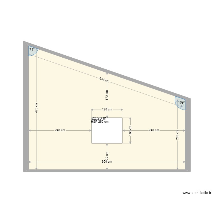 garage vue de côté. Plan de 0 pièce et 0 m2