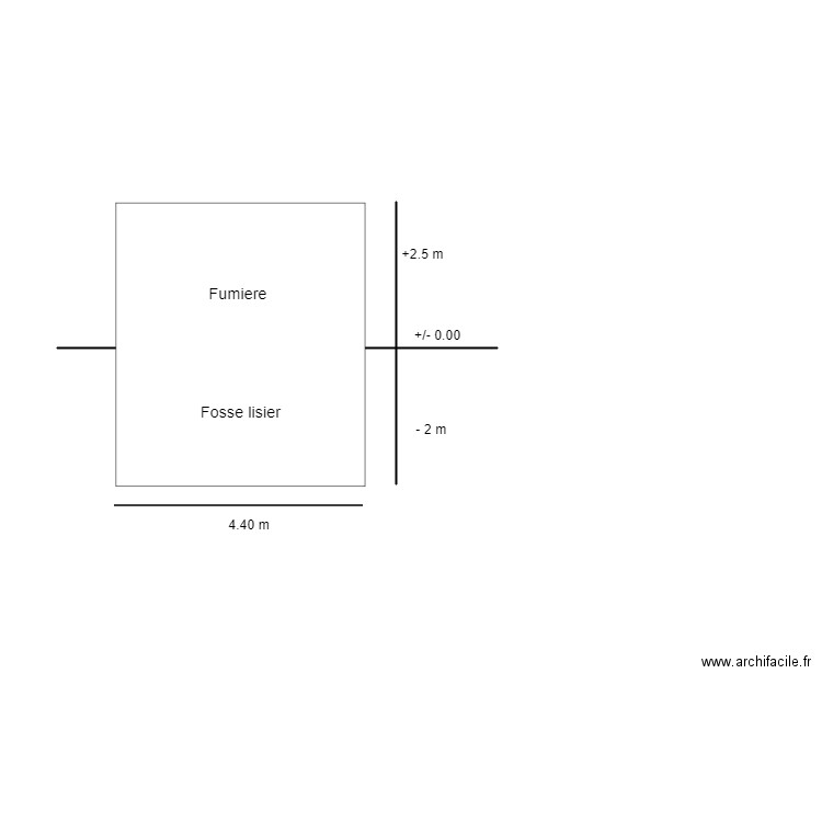 DP 3 plan de coupe. Plan de 0 pièce et 0 m2