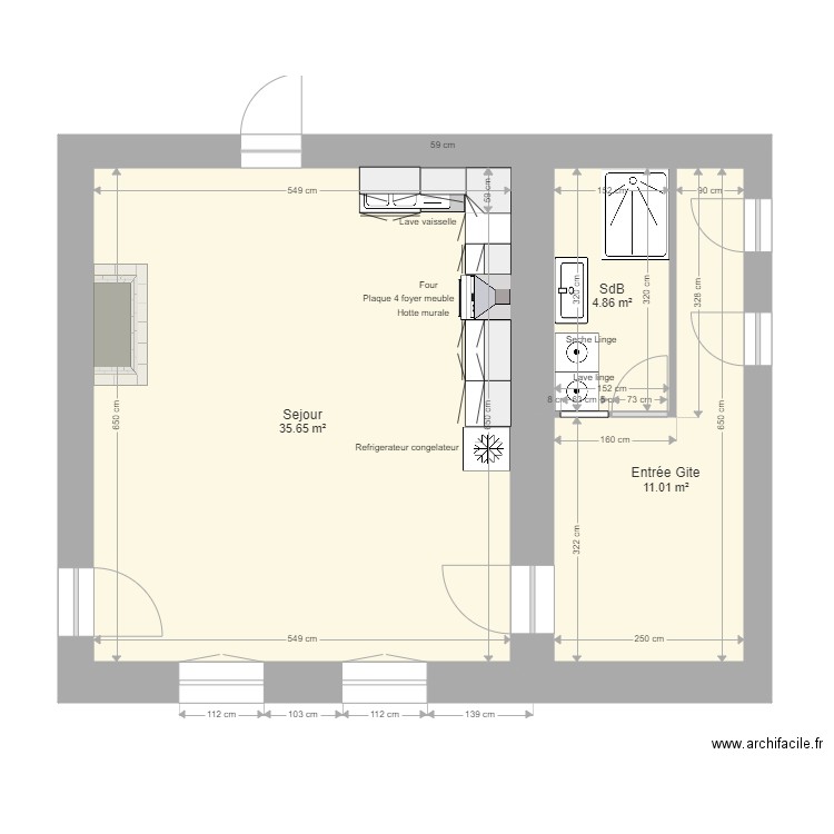 Aubigny Gite. Plan de 0 pièce et 0 m2