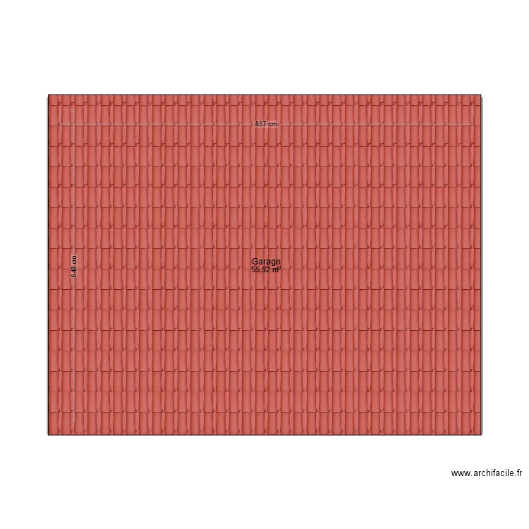 ebauche garage. Plan de 1 pièce et 56 m2