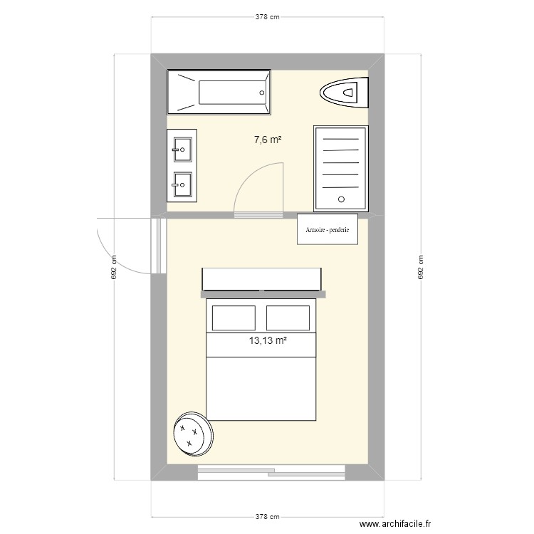 MAS SDB CH 2. Plan de 0 pièce et 0 m2