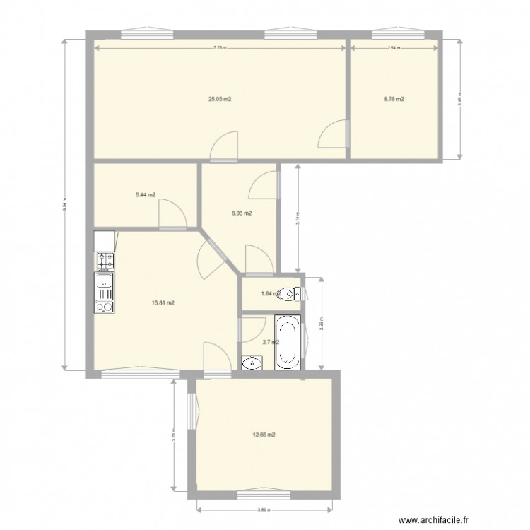 van pé. Plan de 0 pièce et 0 m2