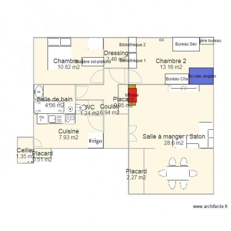 Appartement1. Plan de 0 pièce et 0 m2