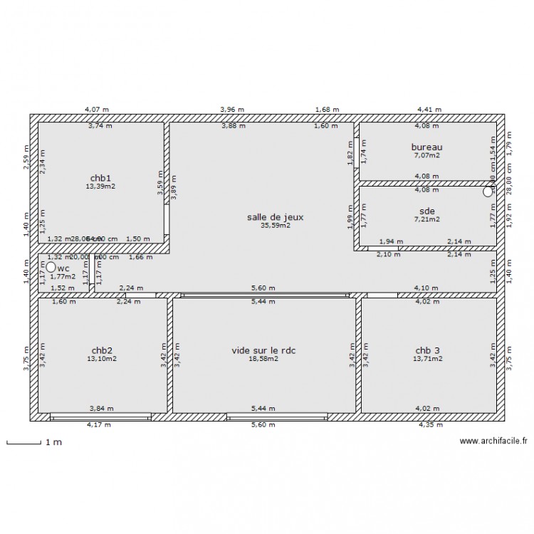 maison premier etage version petite mezzanine. Plan de 0 pièce et 0 m2