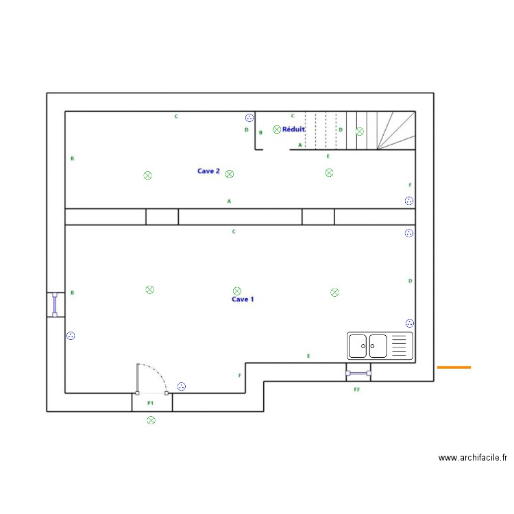 sous-sol. Plan de 0 pièce et 0 m2