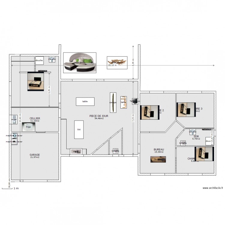 rez de chaussée MOBILIER. Plan de 0 pièce et 0 m2