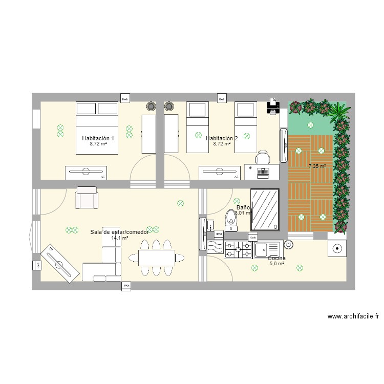 Casa de Bruno. Plan de 0 pièce et 0 m2