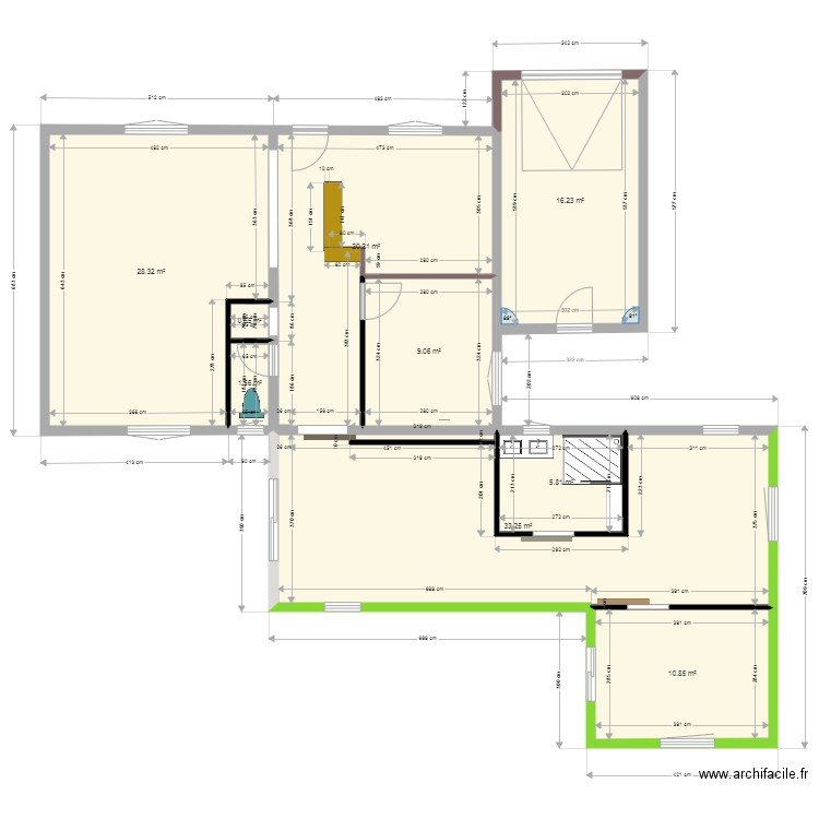 extension plan parcelle plus de 40 m2. Plan de 0 pièce et 0 m2