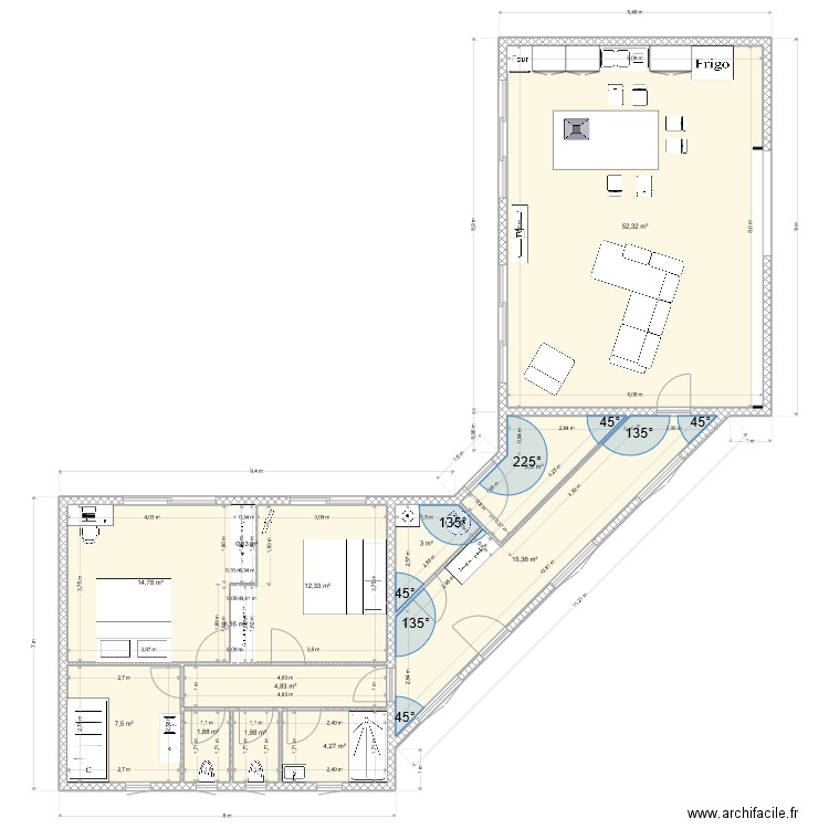 Vabres complet. Plan de 0 pièce et 0 m2