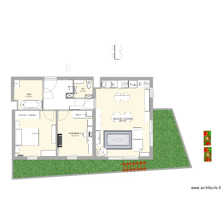 Plan T3 Amaryllis. Plan de 0 pièce et 0 m2