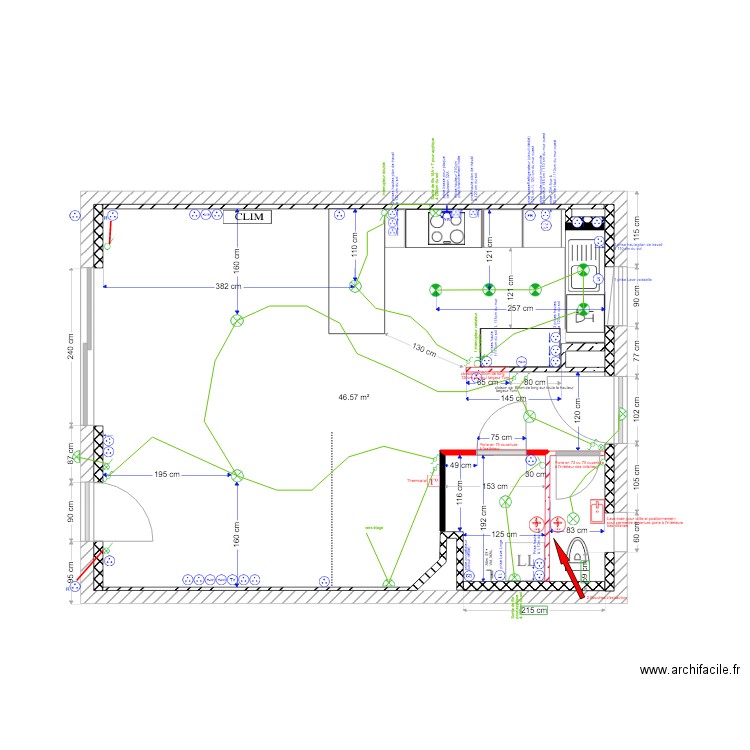 Plan Modif RDC final Perso V2. Plan de 0 pièce et 0 m2