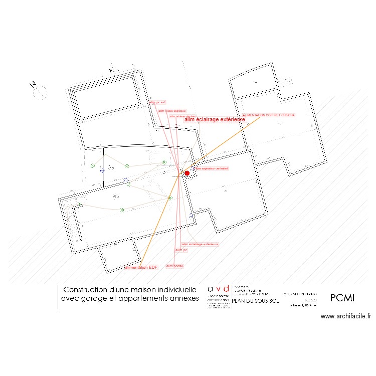 plan Elec sous sol. Plan de 0 pièce et 0 m2